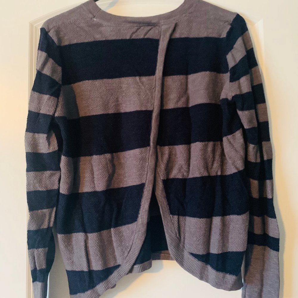 Banana Republic Striped Open Back Sweater